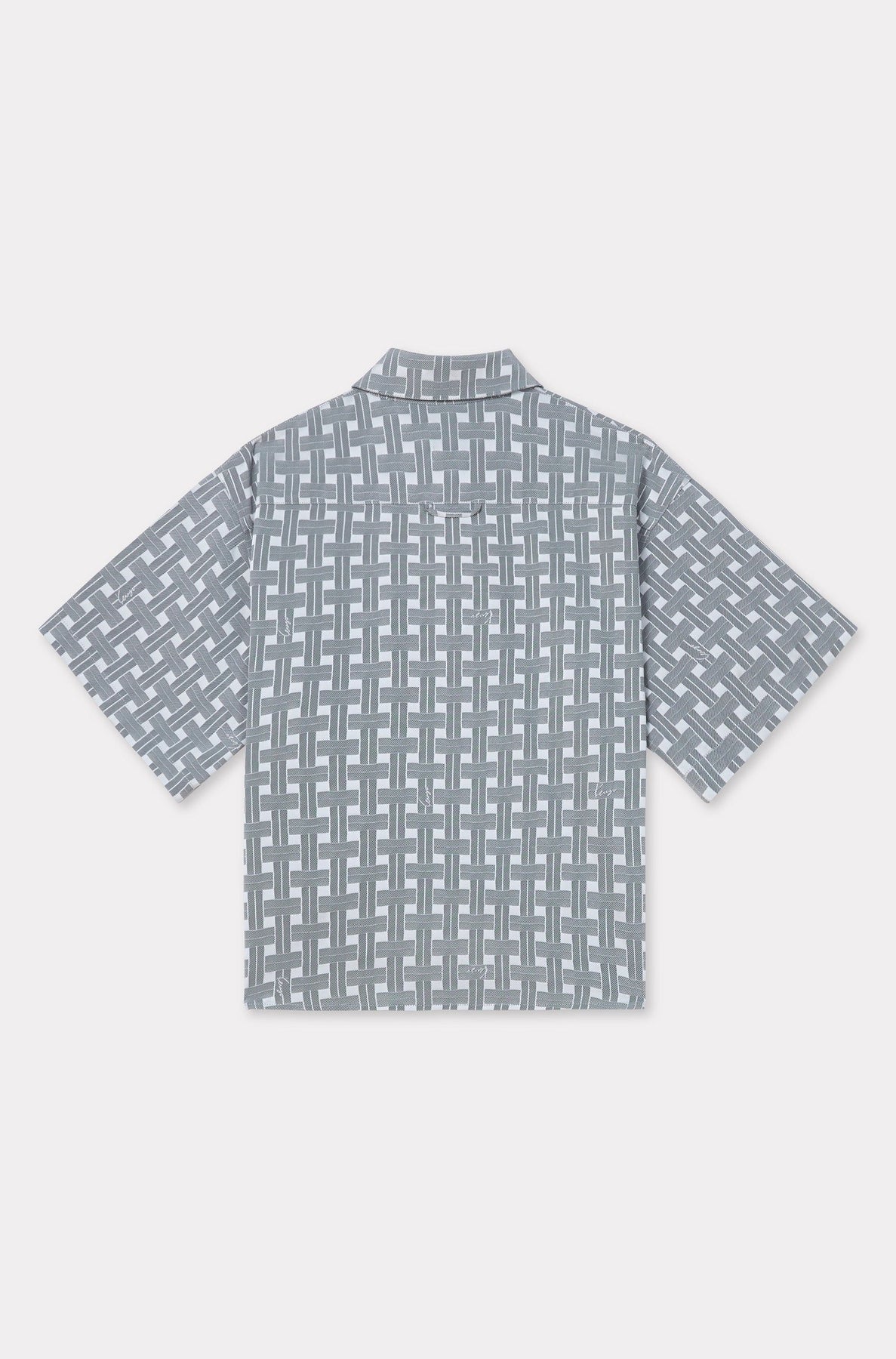 Chemise courte Kenzo Weave - Pale Grey