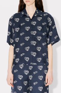 Kenzo Jungle Heart Hawaiian Shirt - Midnight Blue