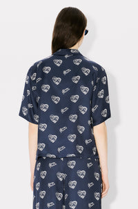 Kenzo Jungle Heart Hawaiian Shirt - Midnight Blue