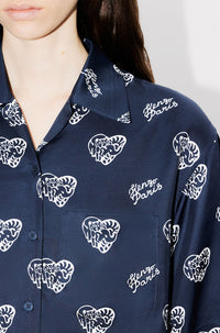 Kenzo Jungle Heart Hawaiian Shirt - Midnight Blue