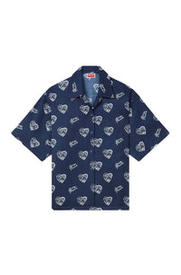 Kenzo Jungle Heart Hawaiian Shirt - Midnight Blue