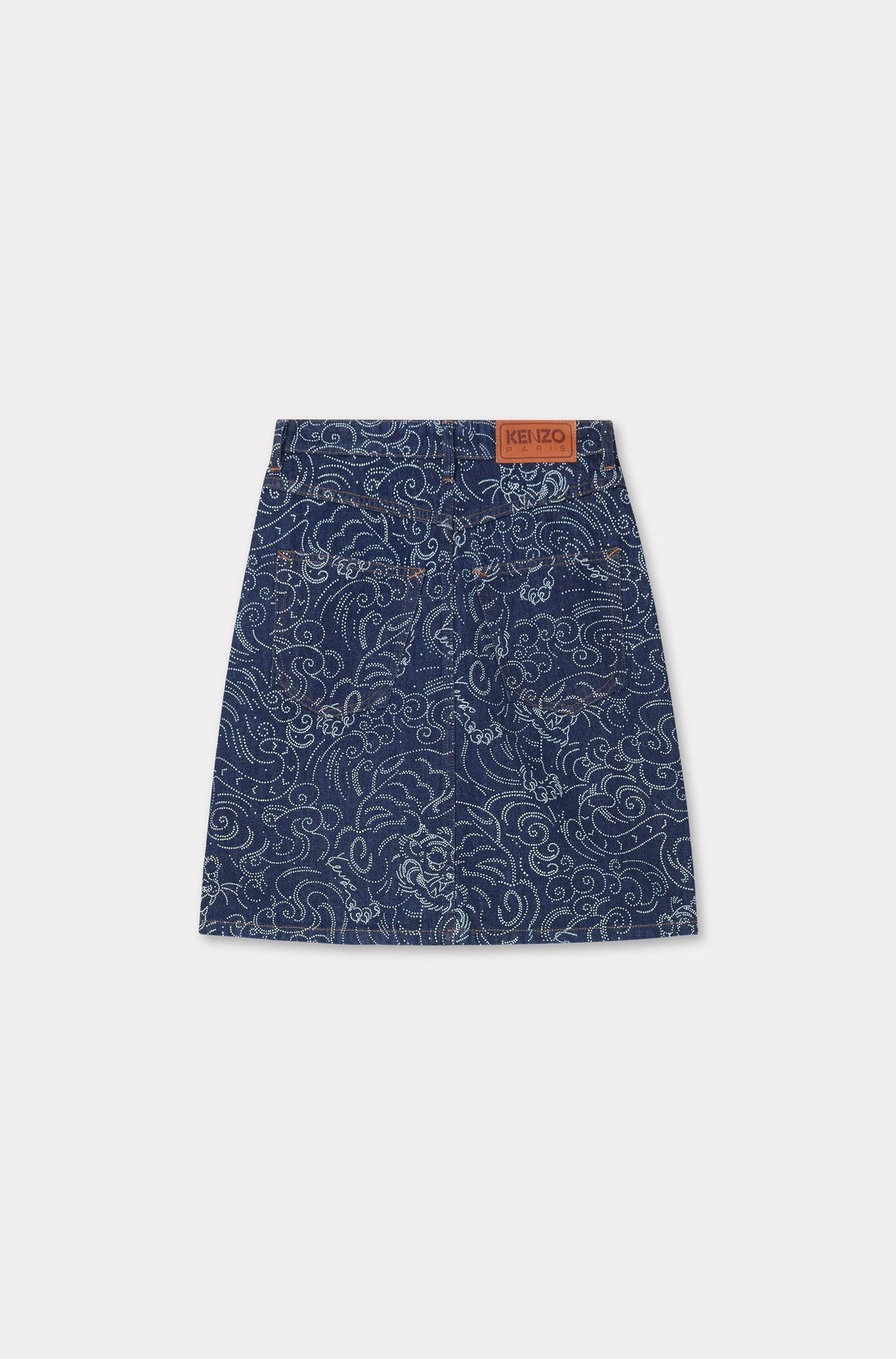 Jupe courte Kenzo Star Tiger - Rinse Blue Denim
