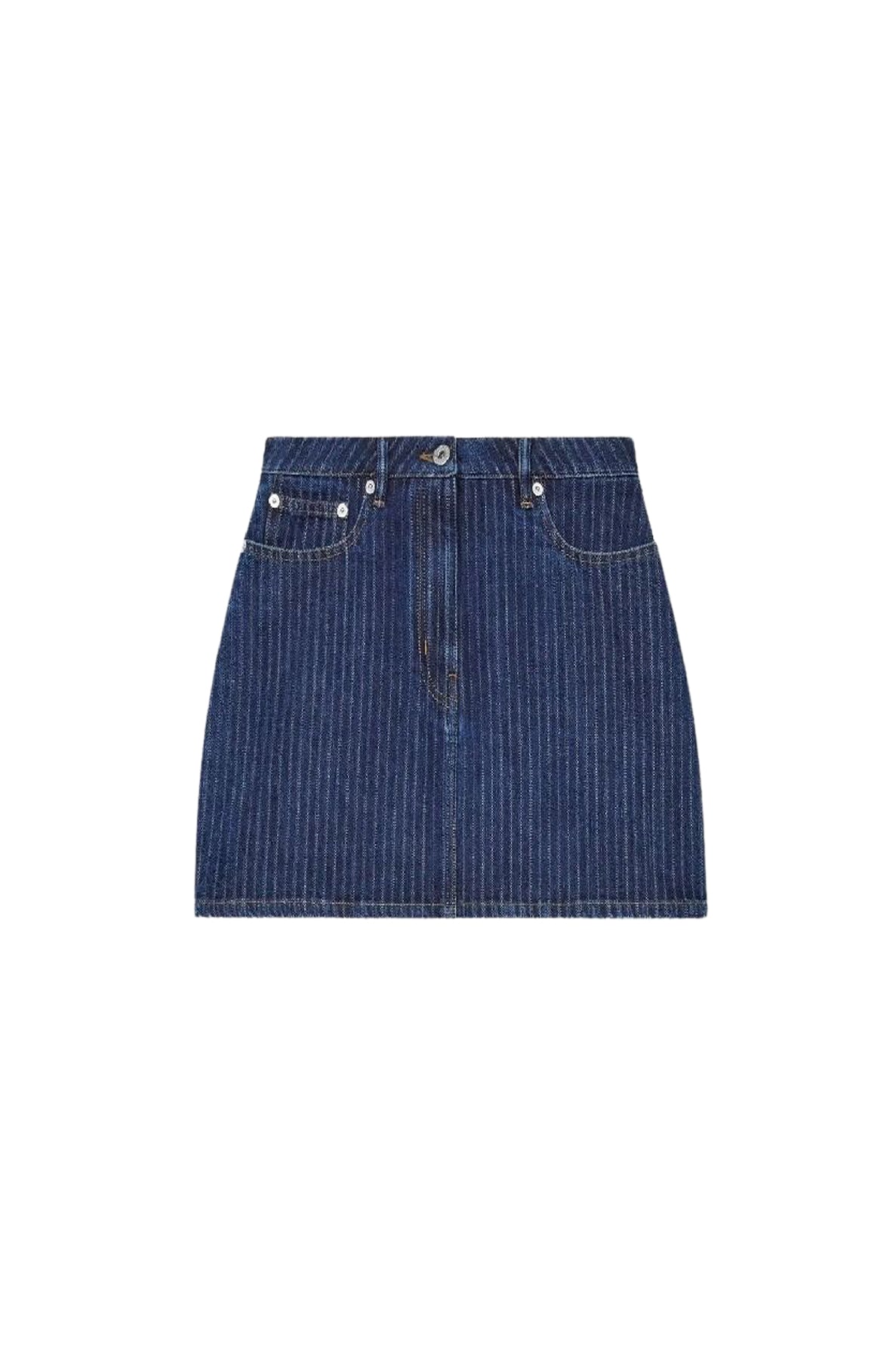 Mini-jupe en denim japonais - Dark Stone Blue Denim