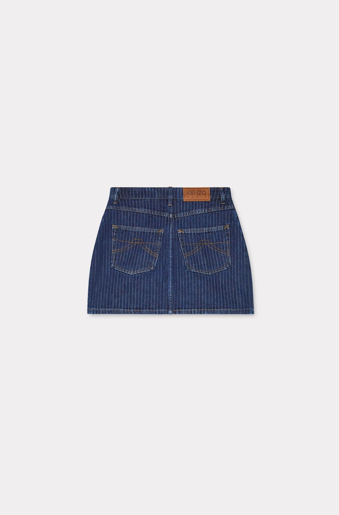 Mini-jupe en denim japonais - Dark Stone Blue Denim