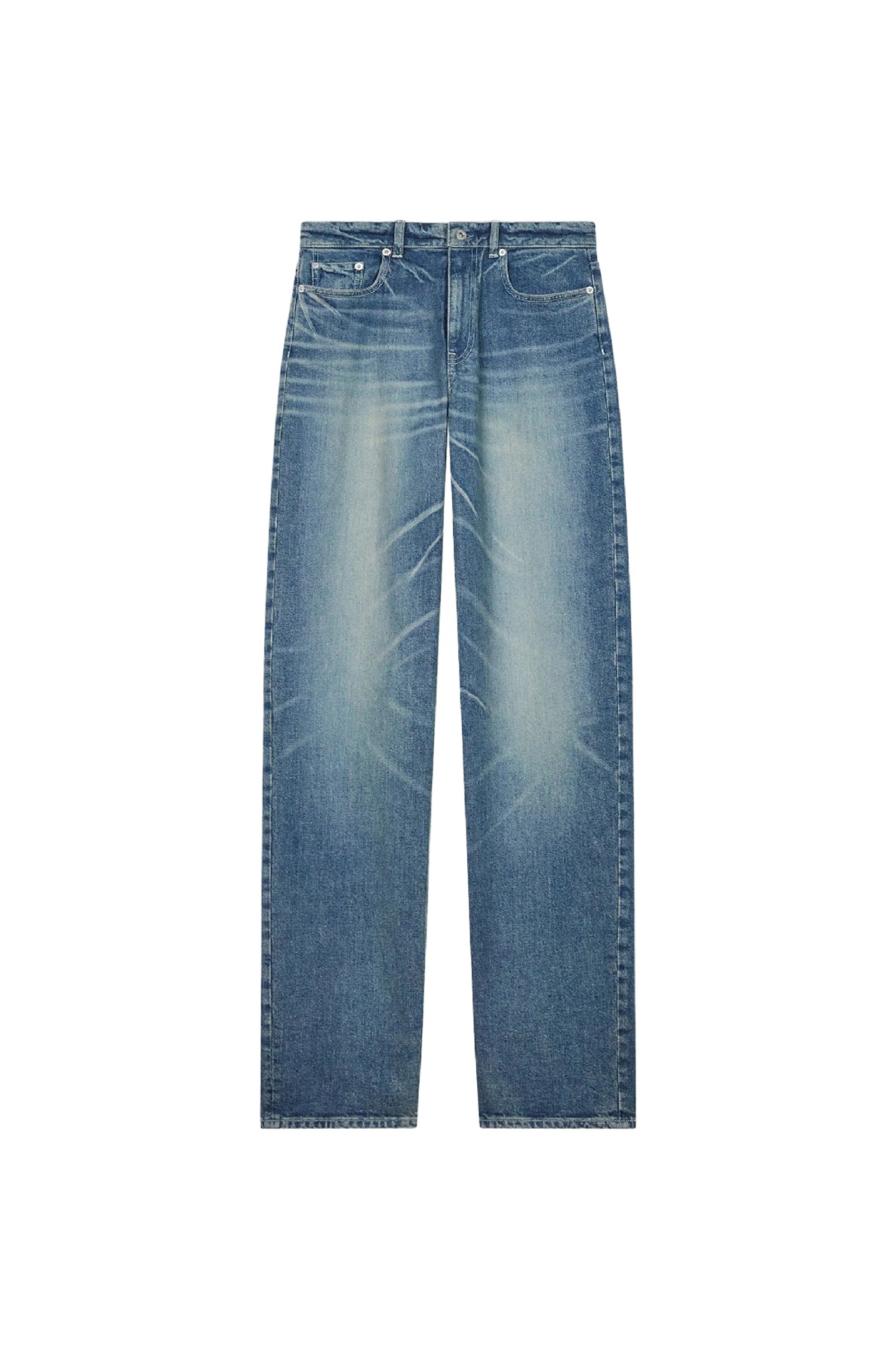 Jean Asagao - Stone Bl Dirty Blue Denim
