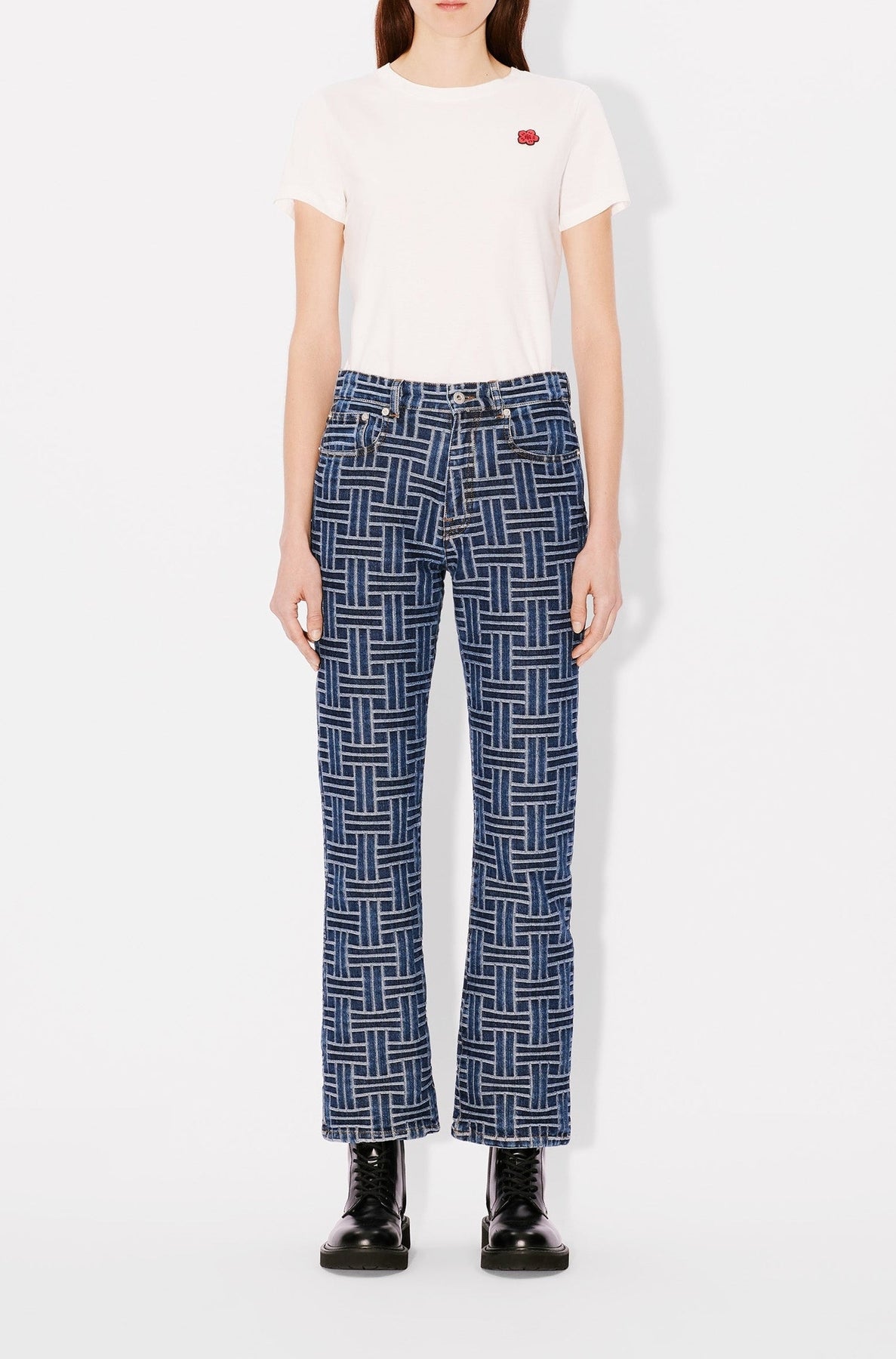 Jean Bara court Kenzo Weave - Medium Stone Blue Denim