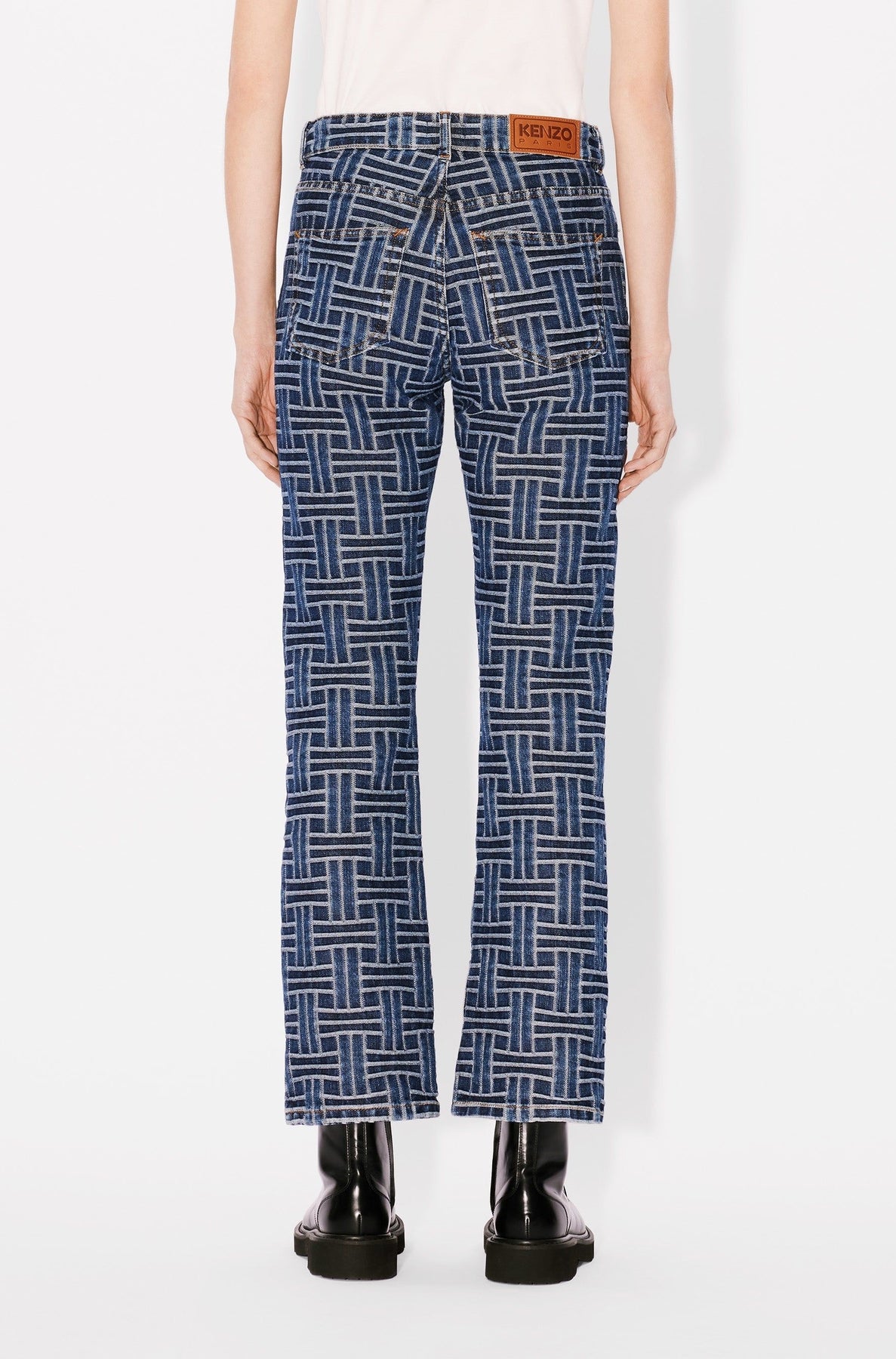 Jean Bara court Kenzo Weave - Medium Stone Blue Denim