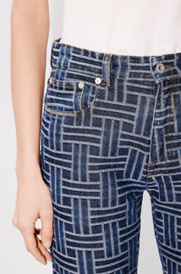 Jean Bara court Kenzo Weave - Medium Stone Blue Denim