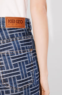 Jean Bara court Kenzo Weave - Medium Stone Blue Denim