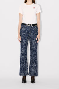 Jean Bara court Kenzo Star Tiger - Rinse Blue Denim