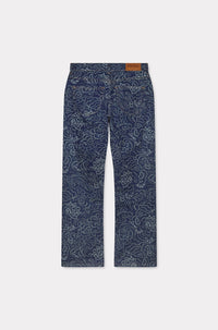 Jean Bara court Kenzo Star Tiger - Rinse Blue Denim
