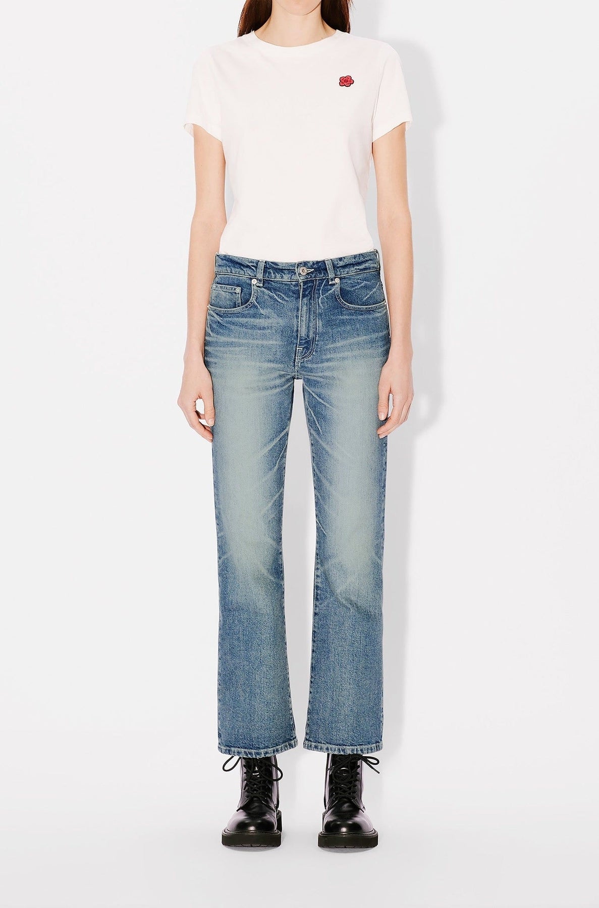 Jean Bara court - Stone Bl Dirty Blue Denim