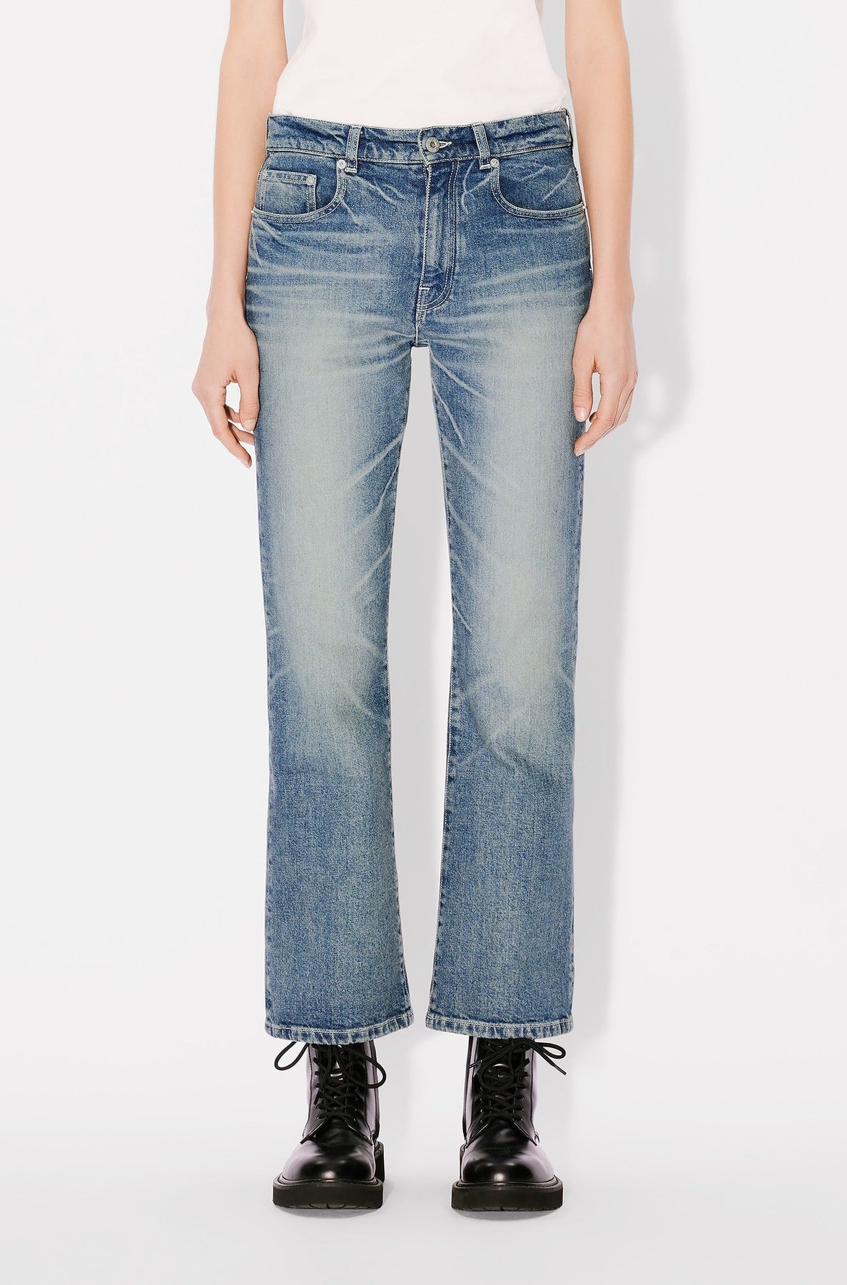 Jean Bara court - Stone Bl Dirty Blue Denim