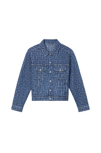 Kenzo Weave Trucker Jacket - Medium Stone Blue Denim