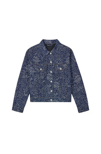 Oversized trucker jacket Kenzo Star Tiger - Rinse Blue Denim