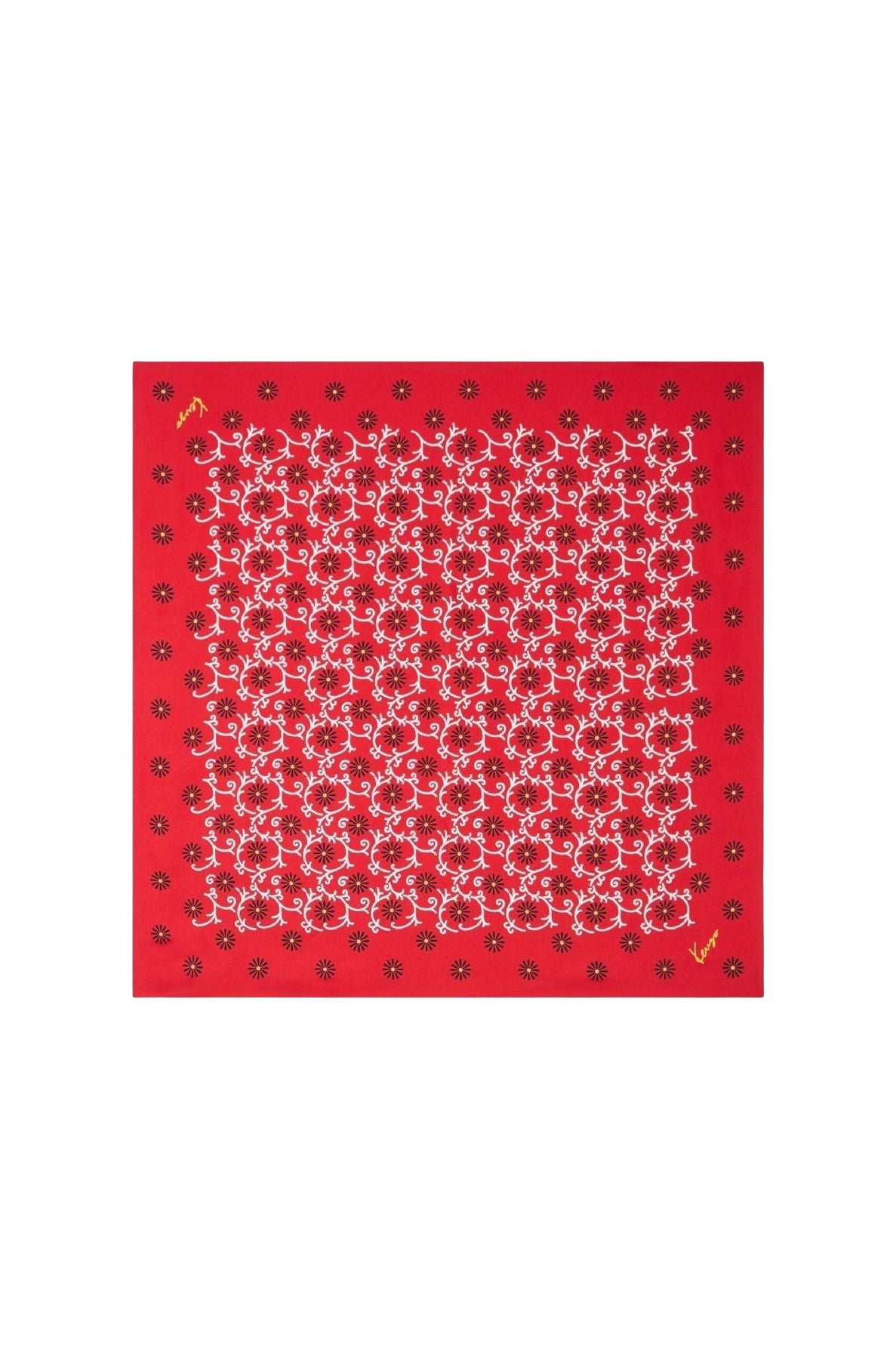 Kenzo Marguerite silk square - Cherry