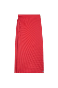 Midi skirt in sunburst pleats - Cherry