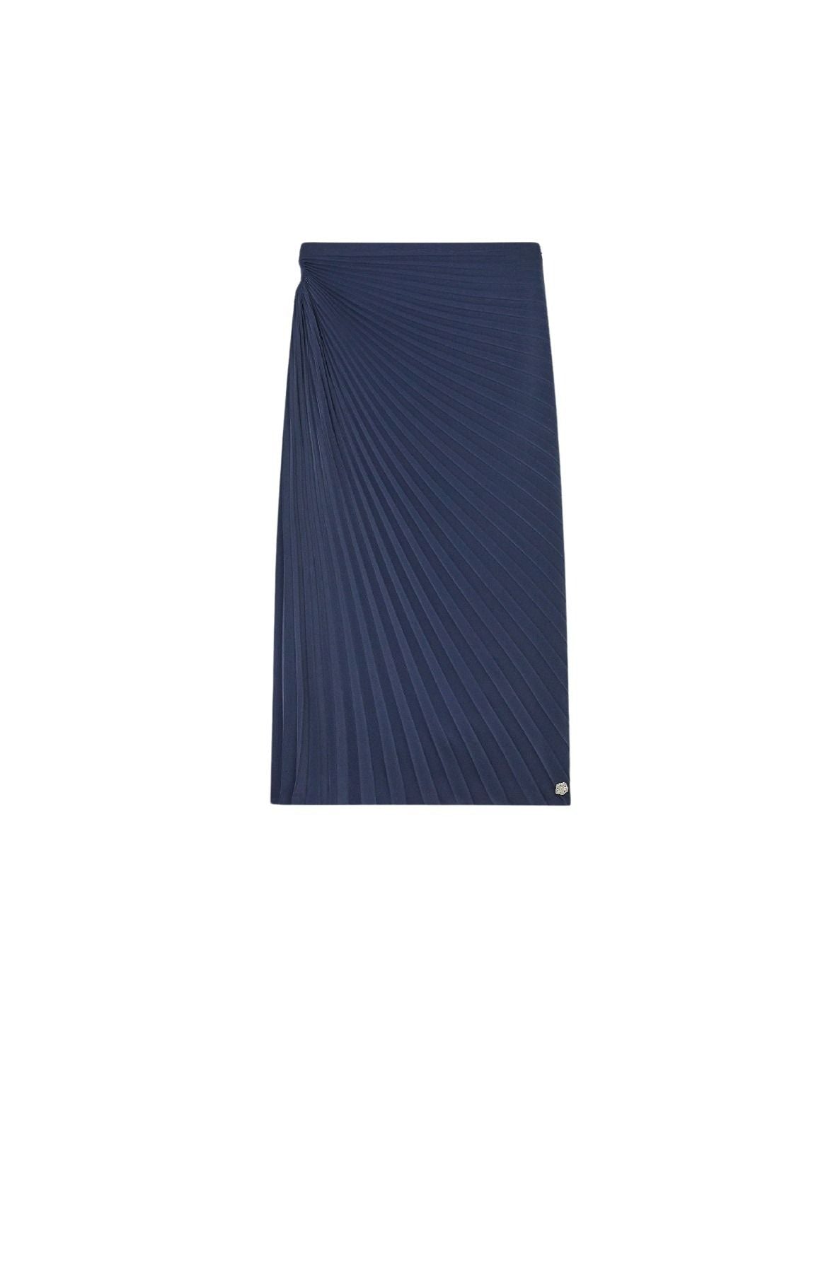 Sun-Ray Pleats Midi Skirt