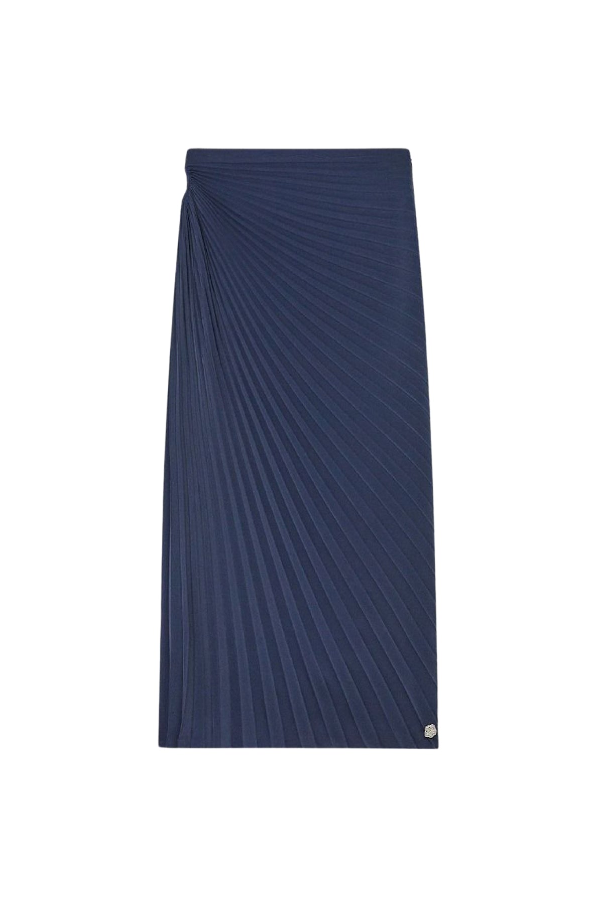 Jupe midi en plissé soleil - Blue Black