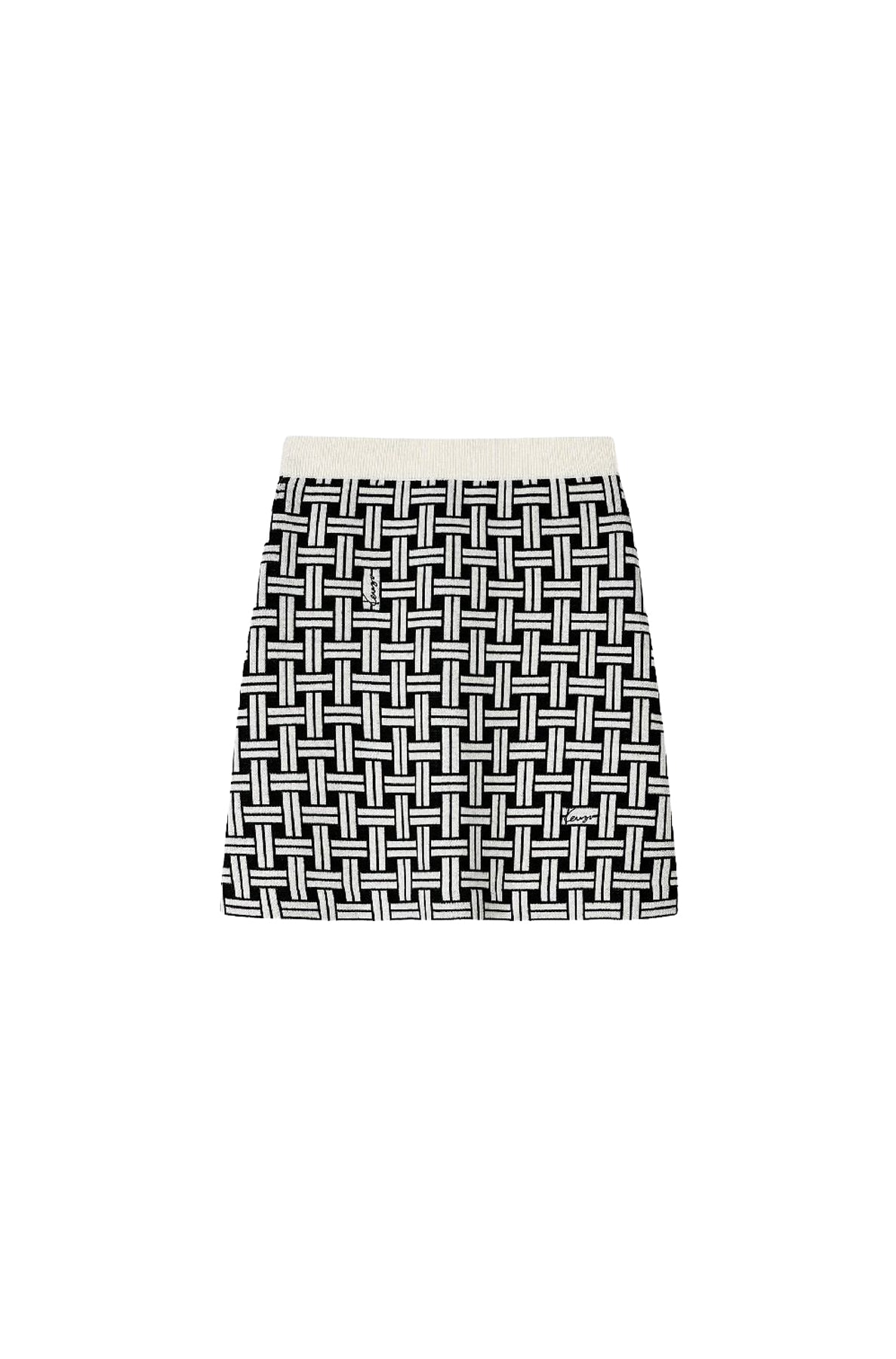 Kenzo Weave Wool Skirt - Off White
