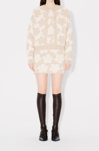 Hana Dots embroidered wool miniskirt - Beige