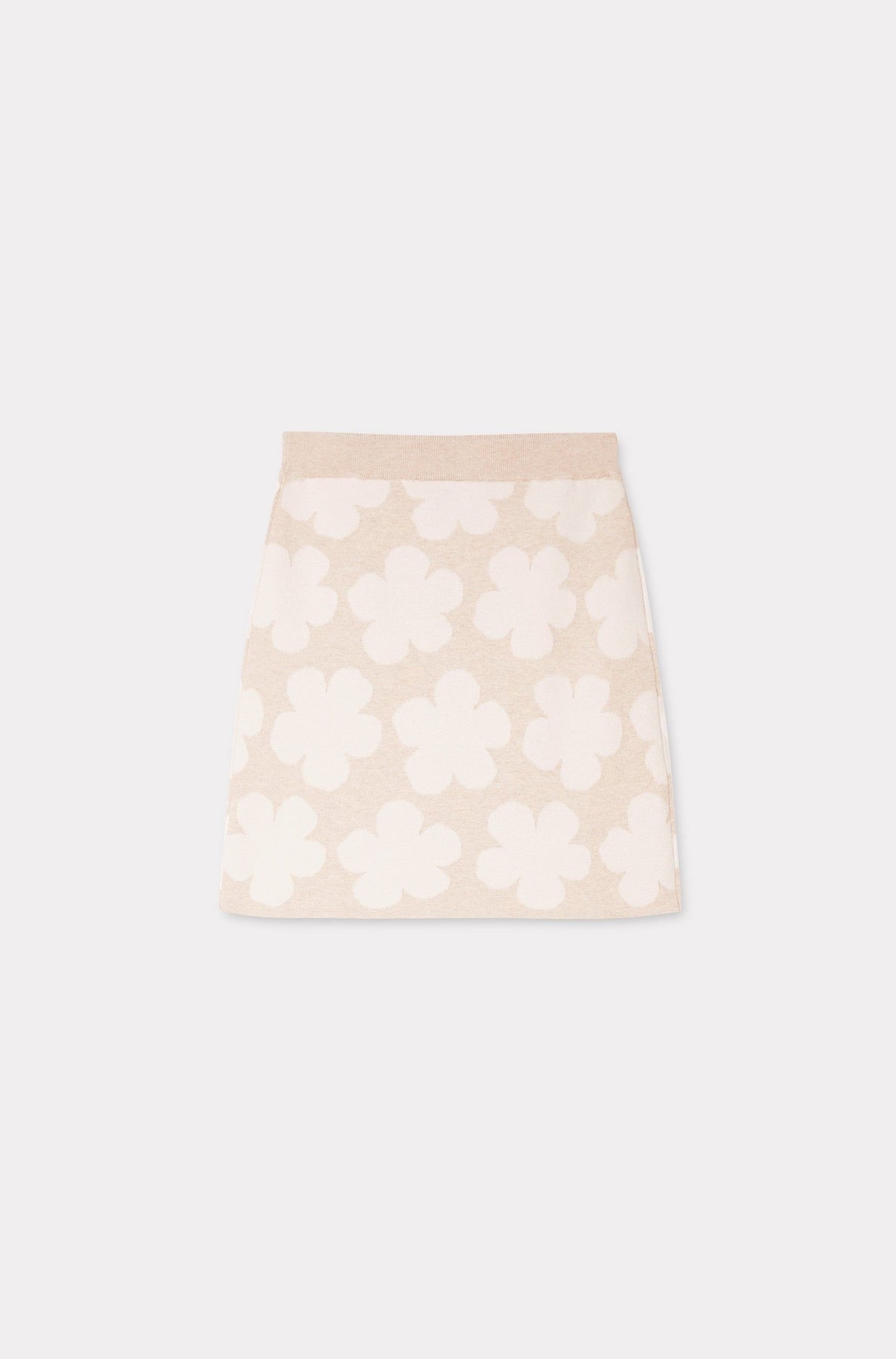 Hana Dots embroidered wool miniskirt - Beige