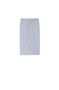 Bicolor Rib Full Zip Skirt