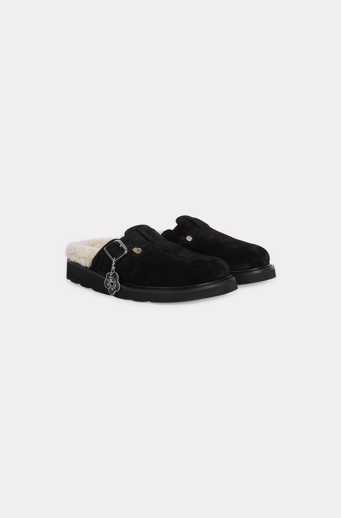 Kenzo Matto clogs in leather - Black