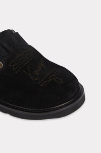 Kenzo Matto clogs in leather - Black