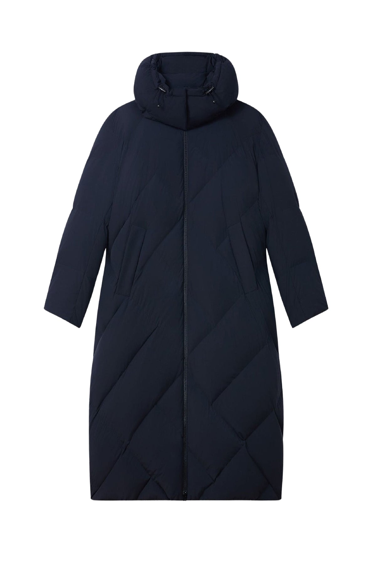 Kenzo Weave Long Coat - Black