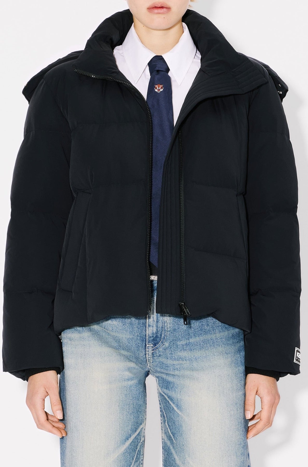 Kenzo Weave Coat - Black