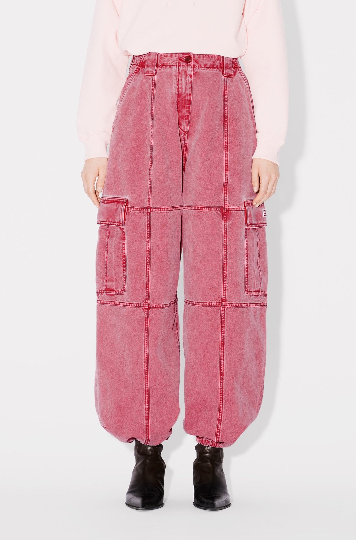 Pantalon cargo - Cherry