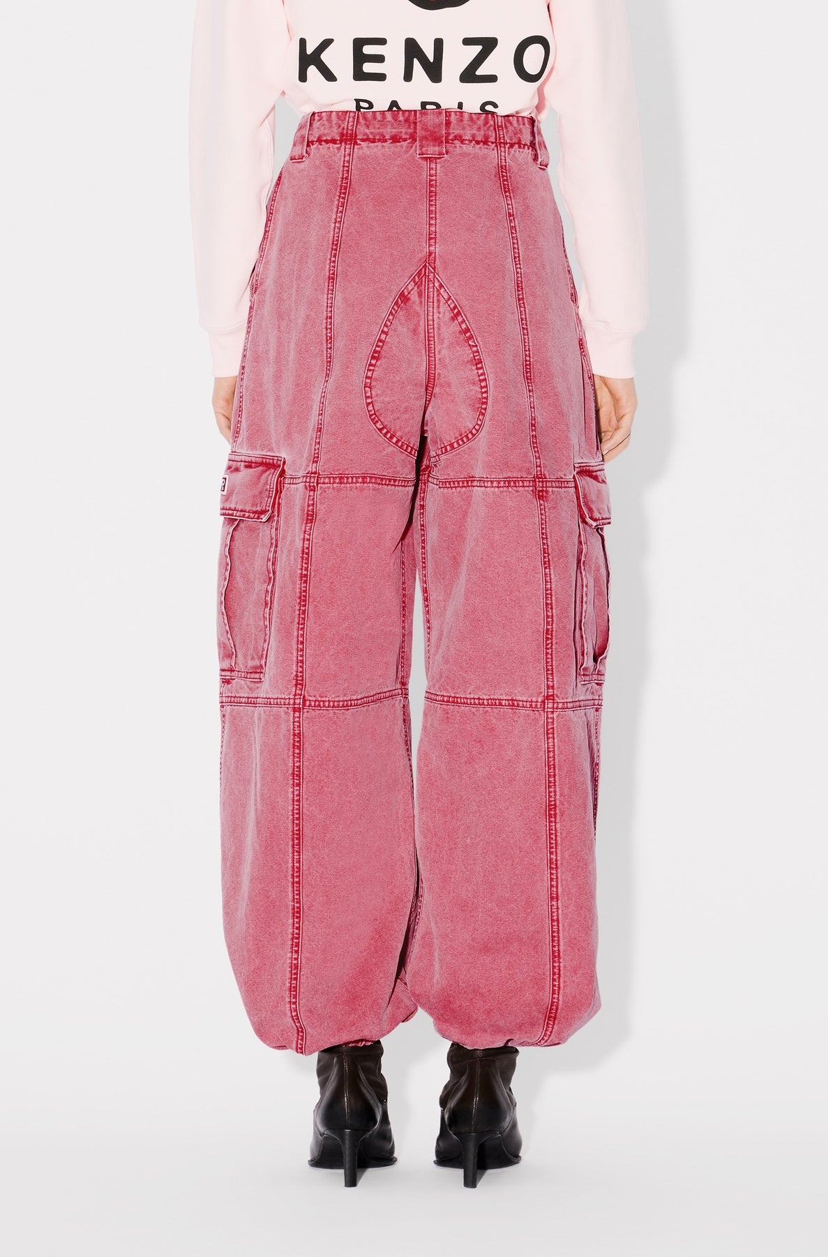 Pantalon cargo - Cherry