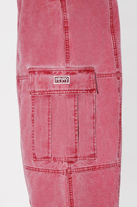 Pantalon cargo - Cherry