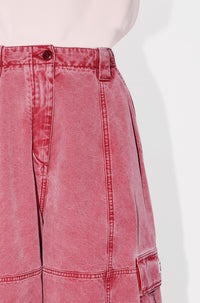 Pantalon cargo - Cherry