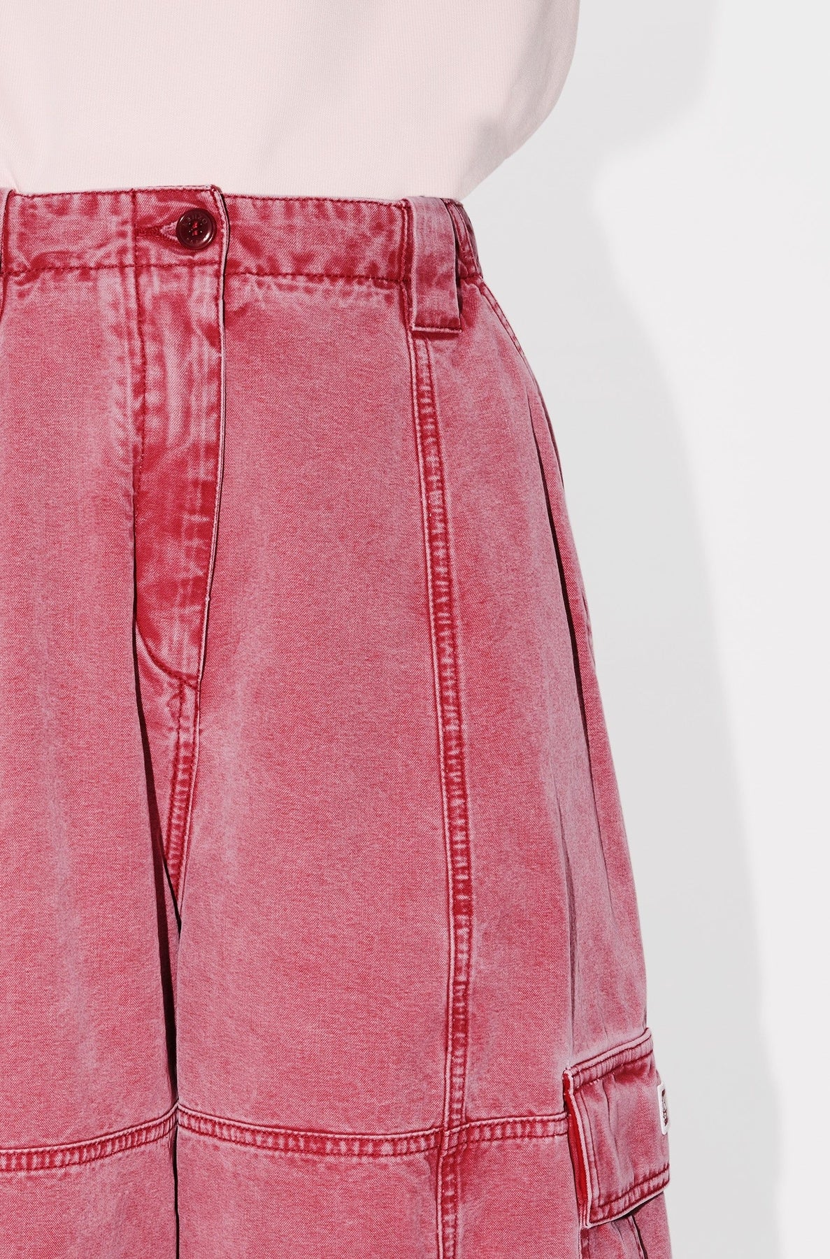 Pantalon cargo - Cherry