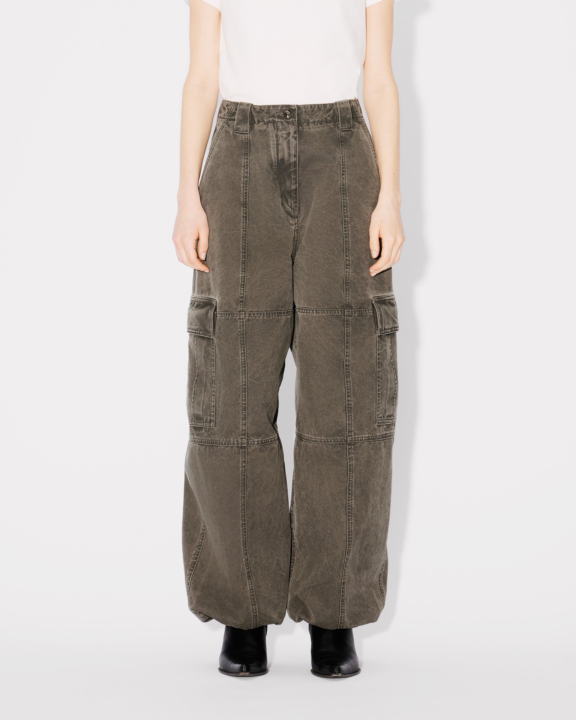 Dyed Canvas Cargo Pants