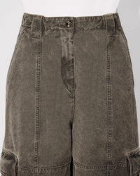 Dyed Canvas Cargo Pants