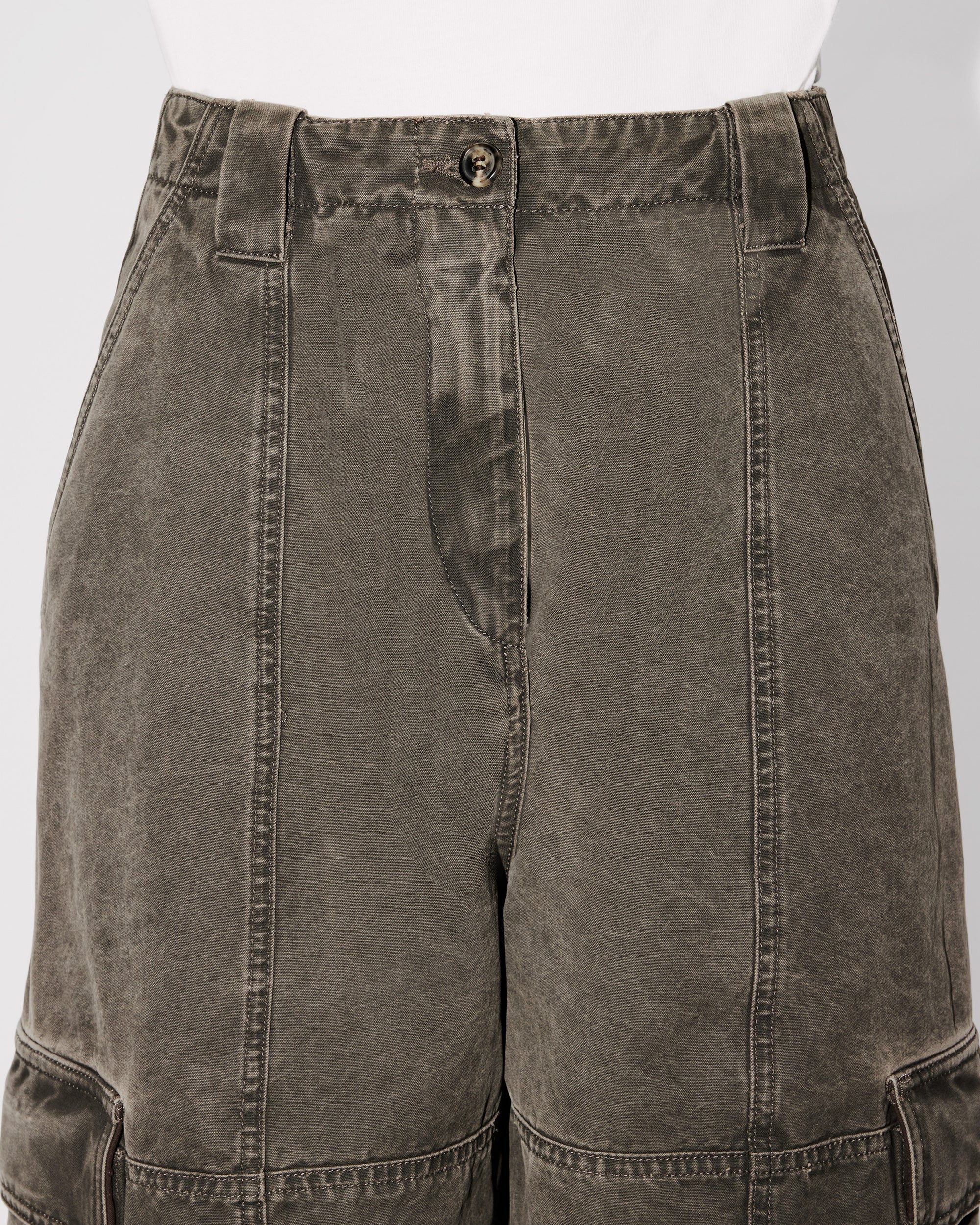 Dyed Canvas Cargo Pants