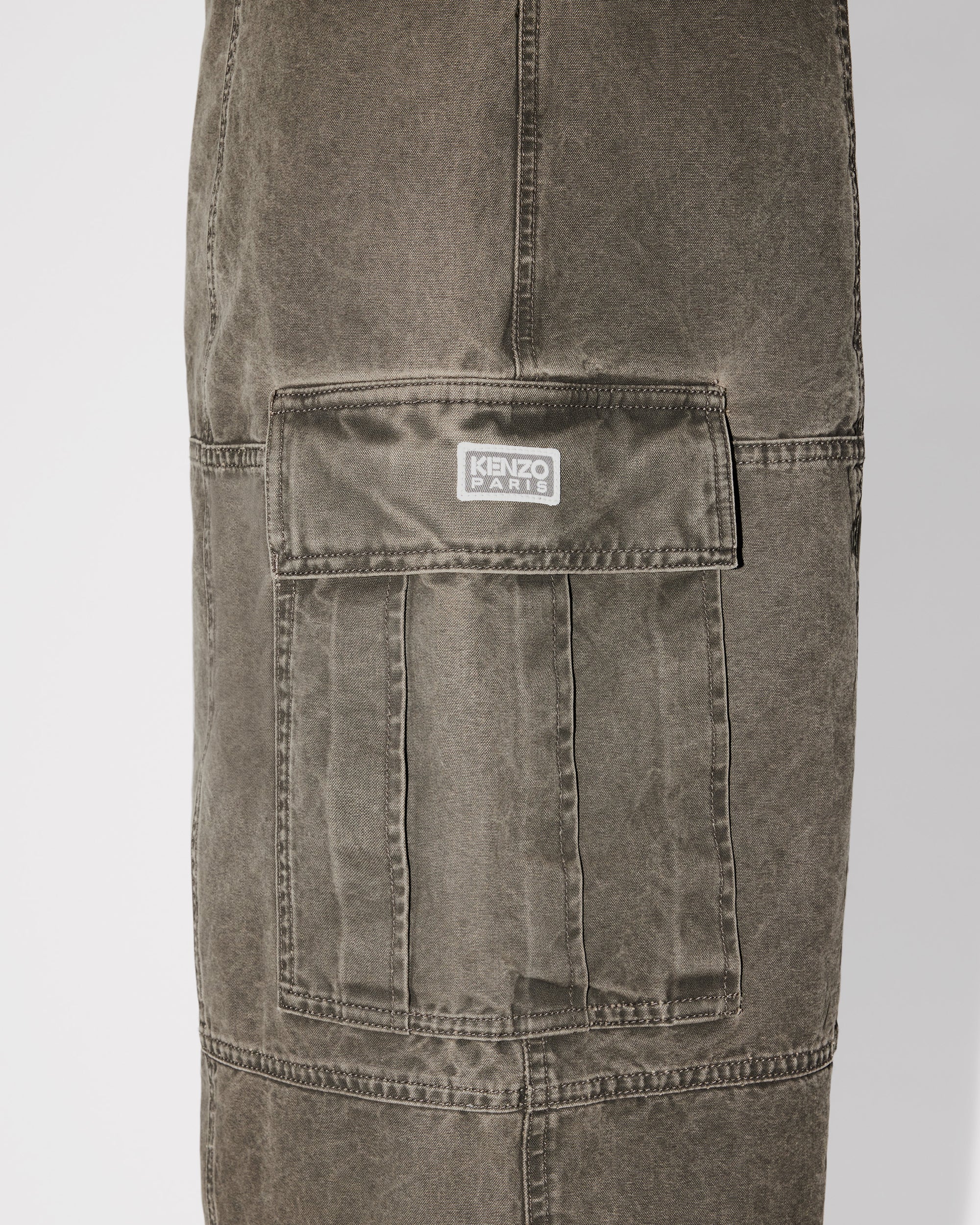 Dyed Canvas Cargo Pants