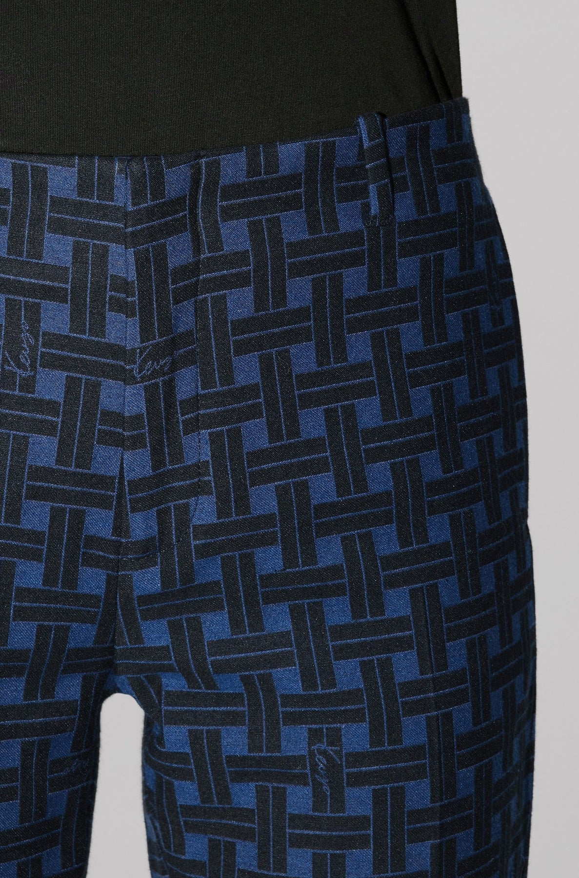 Pantalon cigarette Kenzo Weave - Midnight Blue