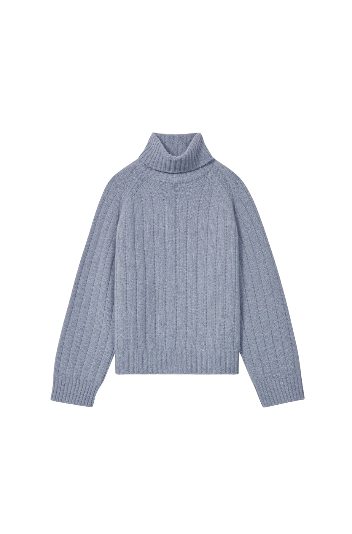 Ribbed and embroidered oversized jumper in wool - Middle Grey