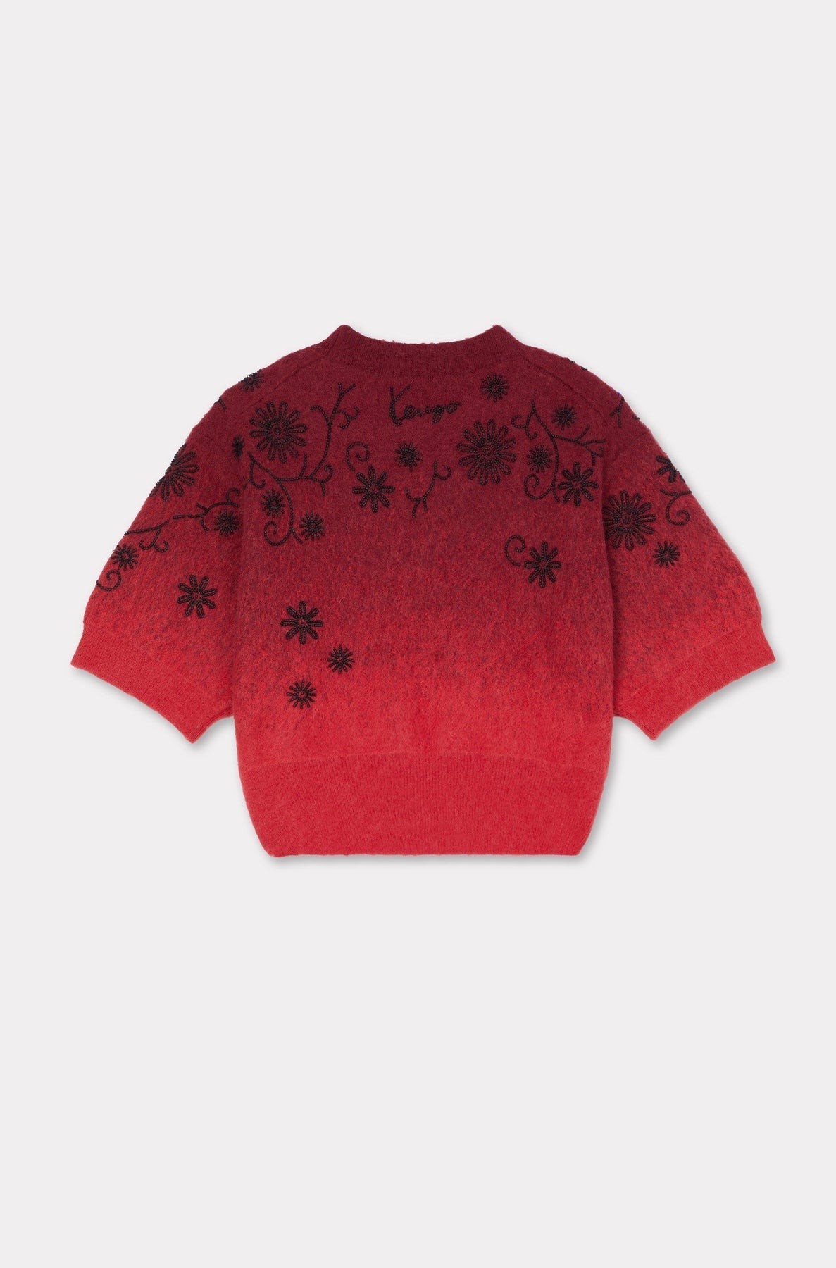 Pull brodé Kenzo Marguerite en laine - Cherry