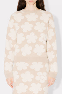 Hana Dots embroidered jumper in wool - Beige