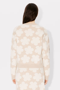 Hana Dots embroidered jumper in wool - Beige