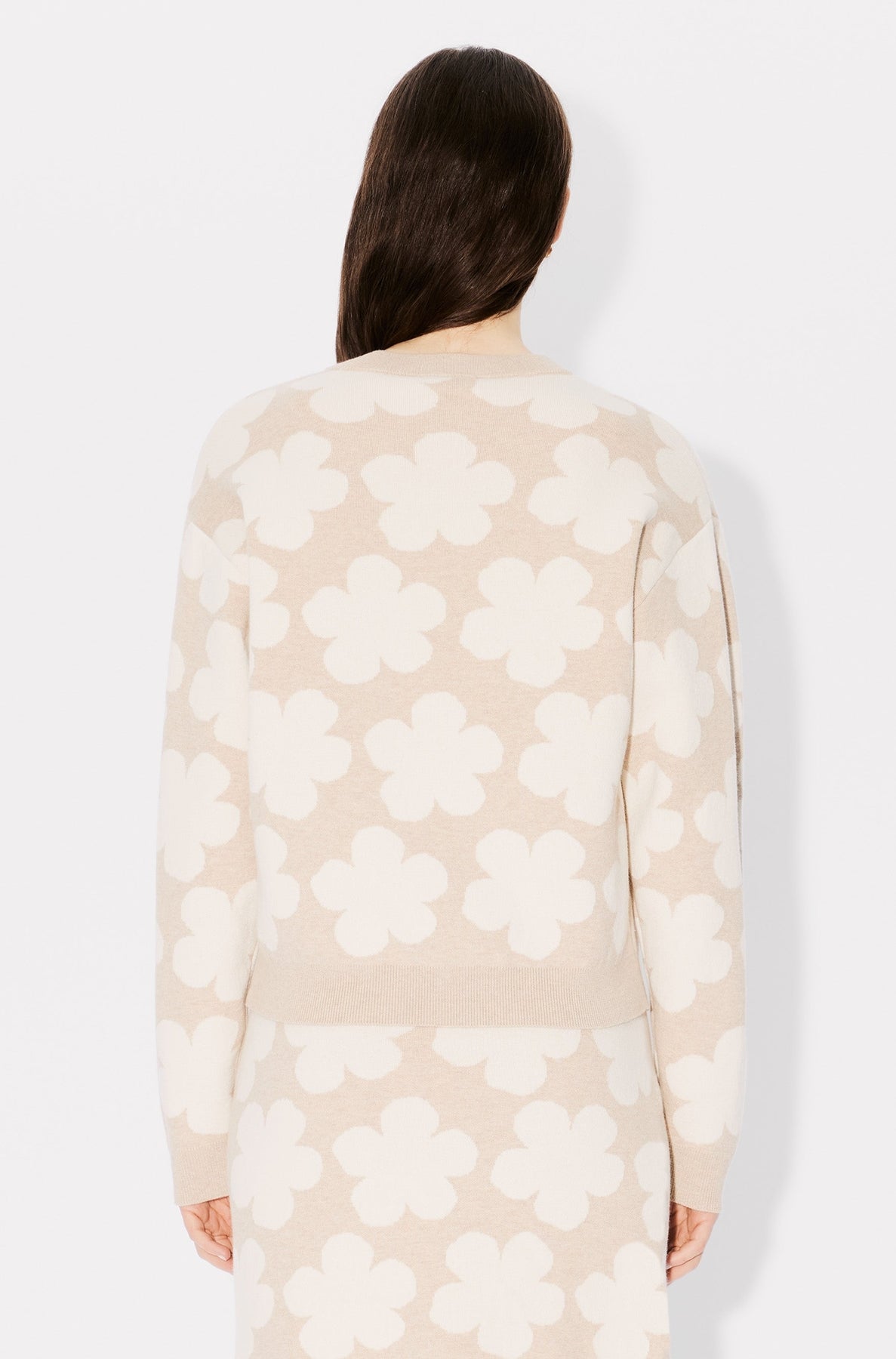 Hana Dots embroidered jumper in wool - Beige