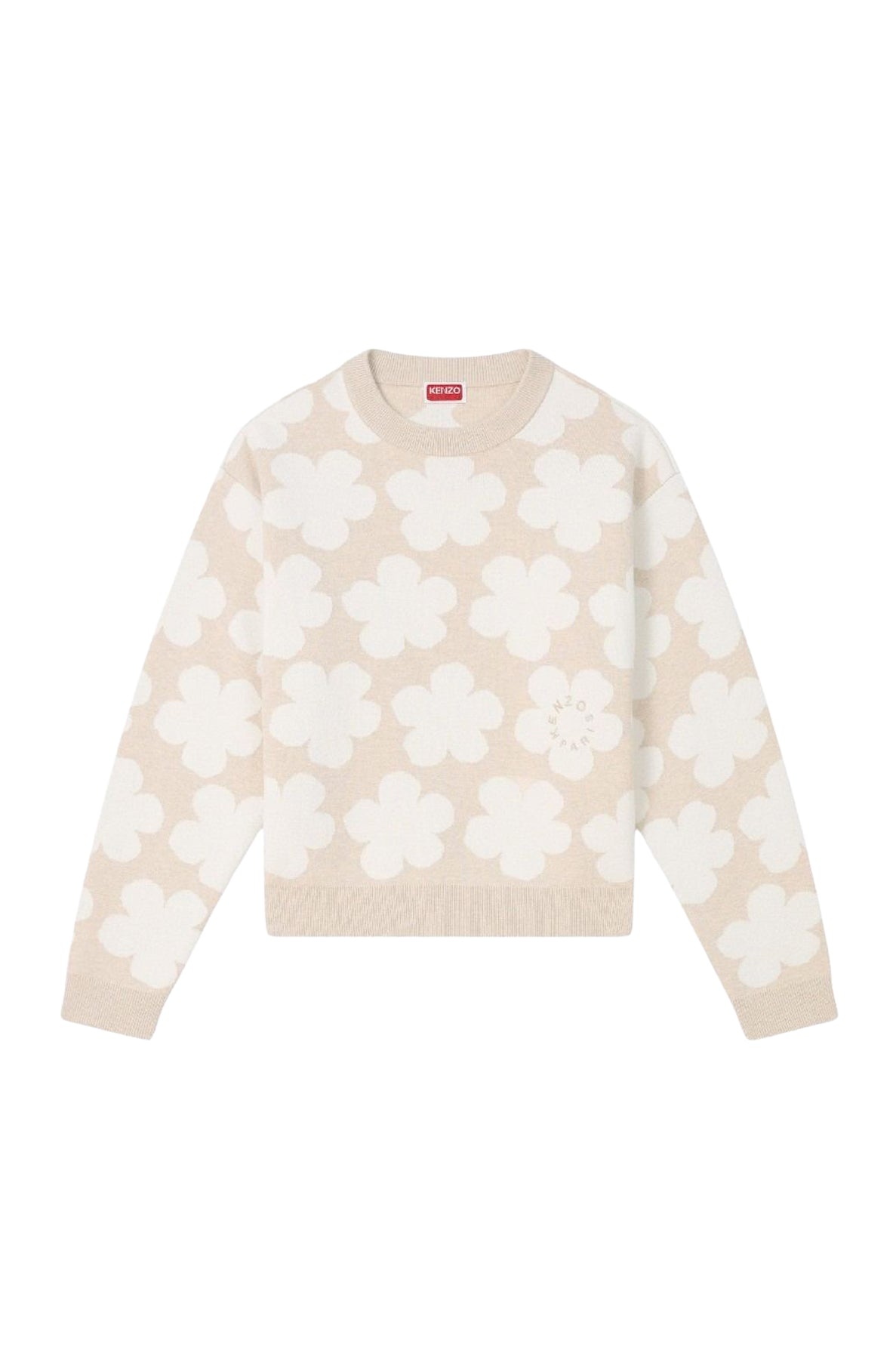 Hana Dots embroidered jumper in wool - Beige