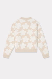 Hana Dots embroidered jumper in wool - Beige