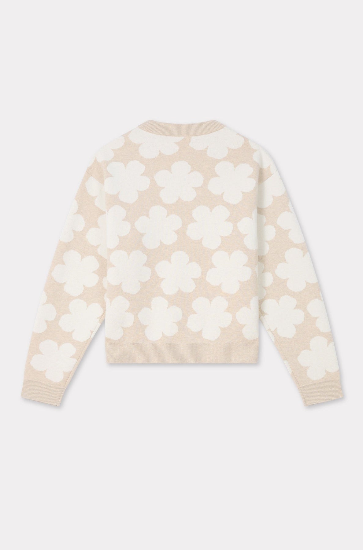 Hana Dots embroidered jumper in wool - Beige
