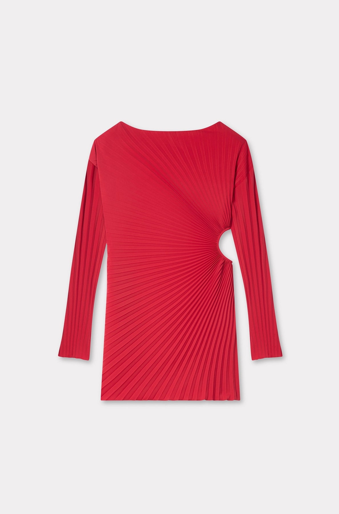 Robe courte en plissé soleil - Cherry